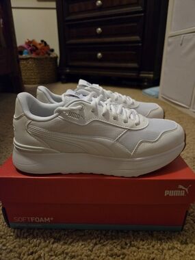 Puma White Platform Sneakers